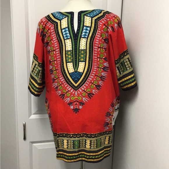 National Sport Shirts by Manhattan Mens Short Sleeve Ethnic Tunic, size L - Picture 10 of 11